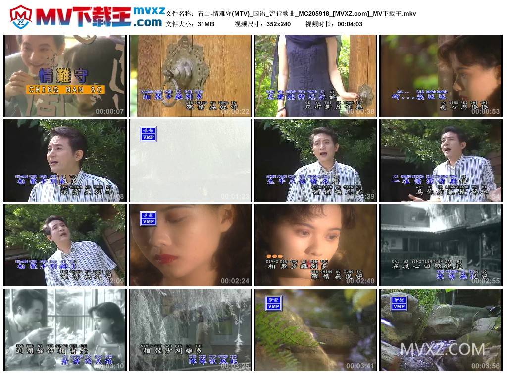 青山-情难守(MTV)_国语_流行歌曲_MC205918